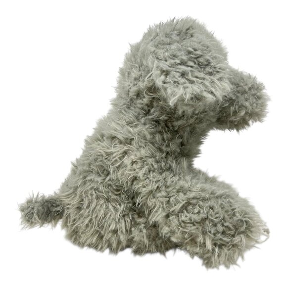 Walmart Shaggy Gray Puppy Dog Plush Pink Bow Heart - Picture 4 of 12